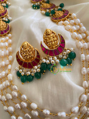 Layered Pearl Malai with Lakshmi Mugappu-J302