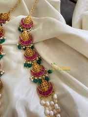 Layered Pearl Malai with Lakshmi Mugappu-J302