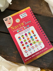 Round Shaded Plain Sticker Bindi Book -Navya Long-BB125