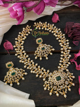 Premium CZ Stone Short Neckpiece -Green -G2340