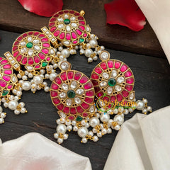 Pink White Precious Jadau Kundan Choker -J432
