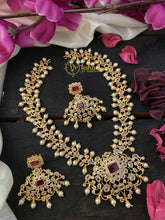 Premium CZ Stone Short Neckpiece -Red -G2341