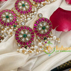 Pink White Precious Jadau Kundan Choker -J432
