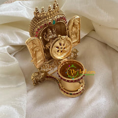 Gold Look Alike Temple Kumkum Box --G10261