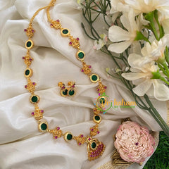 Gold Imitation Palakka Lakshmi Haram Chain -G3110