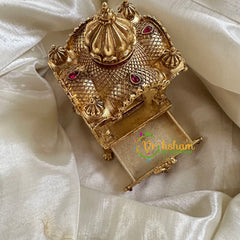 Gold Look Alike Temple Kumkum Box -Ganesh-G10250