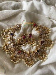 Navratna AD Neckpiece with earrings-G169