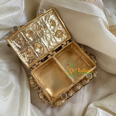 Gold Look Alike Temple Kumkum Box -The Royal-G10265