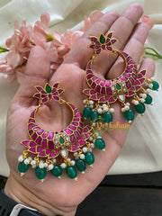 Precious Jadau Kundan Chandbali Danglers -J299