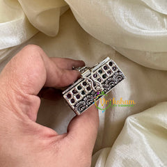 Silver Look Alike Temple Kumkum Box -Astro Stars-G10267