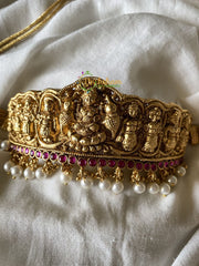 Lakshmi high neck choker - Red-G345