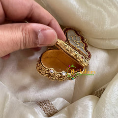 Gold Look Alike AD Stone Kumkum Box -G7630