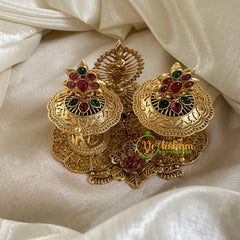 Gold Look Alike Temple Kumkum Box -Krishna-G10256