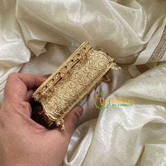 Gold Look Alike Temple Kumkum Box -Wedding-G10255