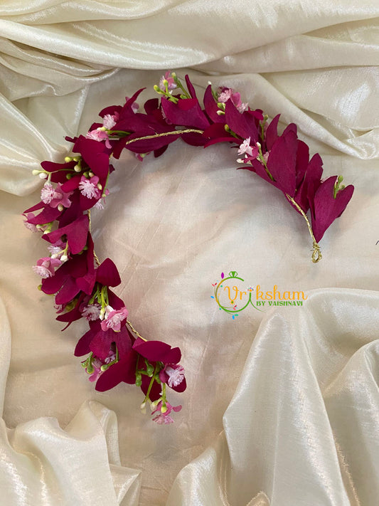 Mejantha Pink Veni with Jasmine - Flower Accessory -H367