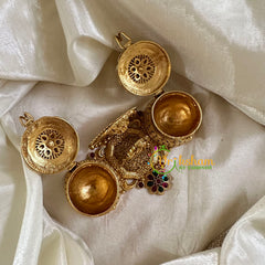 Gold Look Alike Temple Kumkum Box -Ganesh Goddess-G10253