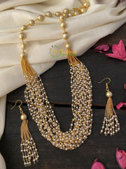 Layered Pearl and White Bead Malai -G2465