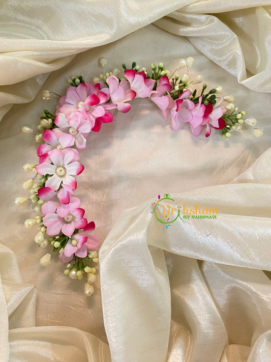 Rose Pink Veni with Beads- Flower Accessory-H362