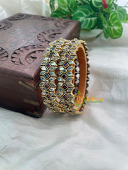 Majentha Silk Thread Kada Kundan Bangle -G8560