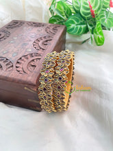 Purple Silk Thread Kada Kundan Bangle -G8565