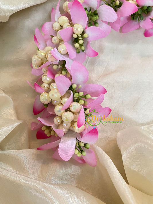 Lavender Pink Veni with Beads- Flower Accessory-H377