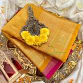 Yellow Kanchi Silk Saree-VS1750