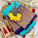 Light Blue Kanchi Pure Silk Saree-VS1760