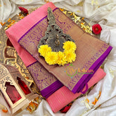 Baby Pink Kanchi Pure Silk Saree -VS1745