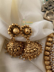 Samantha Choker -Gold and Pearl Choker -G2560