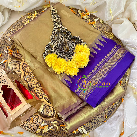 Gold Thiribhuvanam Silk Saree -Mix  -VS1759