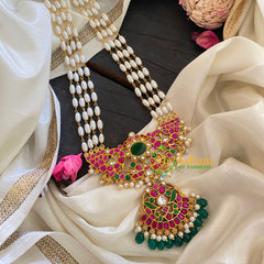 Precious Jadau Kundan Pendant Pearl Malai -J322
