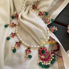 Precious Kundan Jadau Pearl Neckpiece-J336