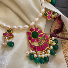 Precious Kundan Jadau Pearl Neckpiece-J336