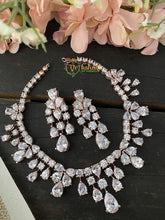 Premium American Diamond Tear Drop Choker-Gold Tone-G2331