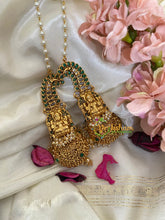 Yaazh Jumbo Lakshmi Temple Jhumkas-Green-G3119