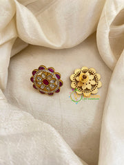 Precious Jadau Kundan Studs -Red White-J1457