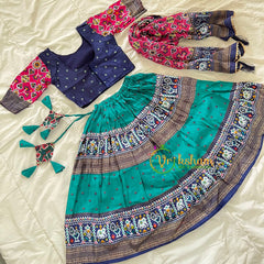 draft Blue Green Indian Traditional Girls Lehenga Set -VS832 (Copy)