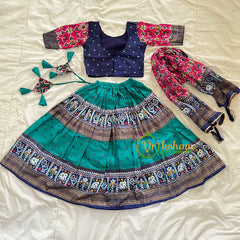 draft Blue Green Indian Traditional Girls Lehenga Set -VS832 (Copy)