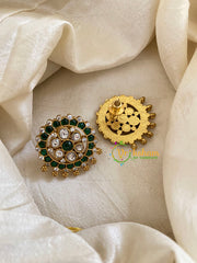 Precious Jadau Kundan Studs -Green-J1441