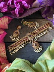 Premium High Neck Choker - Ruby -G132