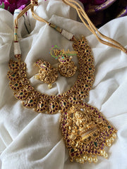 Precious AD Stone Maanga Lakshmi Pendant Neckpiece -G1275