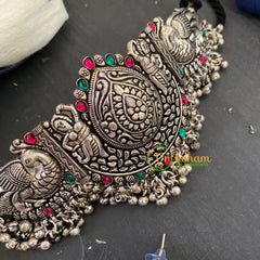 Silver High Neck Choker -Tilak-S0220