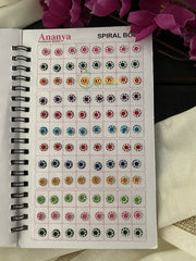 White Stone Sticker Bindi Book- Color bindis -G2396