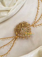 AD Stone Jada Bun Billai with Maatil -Bridal Jada Billai -Pearl Maatil -G0124