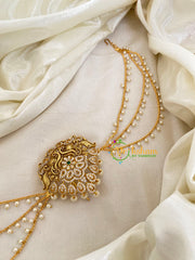 AD Stone Jada Bun Billai with Maatil -Bridal Jada Billai -Pearl Maatil -G0124