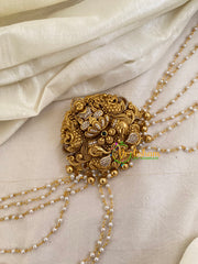 AD Stone Lakshmi Jada Bun Billai with Maatil -Bridal Jada Billai -Pearl Maatil -G0124