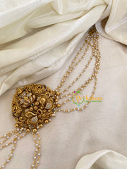 AD Stone Lakshmi Jada Bun Billai with Maatil -Bridal Jada Billai -Pearl Maatil -G0124
