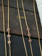 Traditional AD Stone Mugappu Chain -G2435