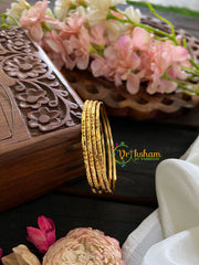 Embossed Daily Wear Thin Bangles -G2902