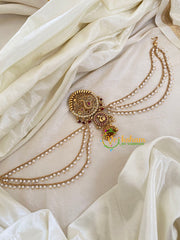Red Lakshmi Jada Bun Billai with Maatil -Bridal Jada Billai -Pearl Maatil -G0114